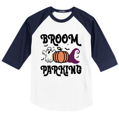 Broom Parking Funny Halloween And Season Lover Funny Gift Baseball Sleeve Shirt