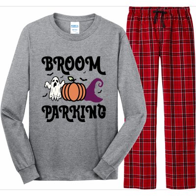 Broom Parking Funny Halloween And Season Lover Funny Gift Long Sleeve Pajama Set