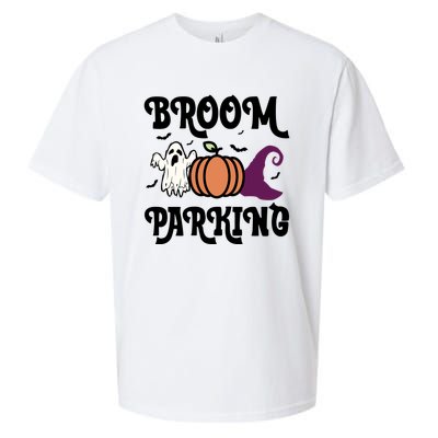 Broom Parking Funny Halloween And Season Lover Funny Gift Sueded Cloud Jersey T-Shirt