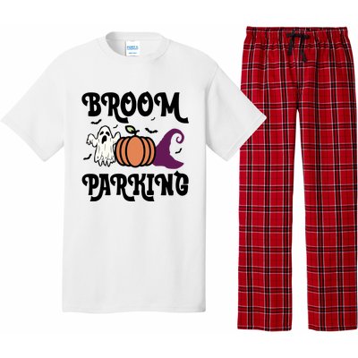 Broom Parking Funny Halloween And Season Lover Funny Gift Pajama Set