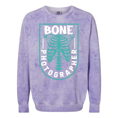 Bone Photographer - Funny Radiology Technician XRay Colorblast Crewneck Sweatshirt