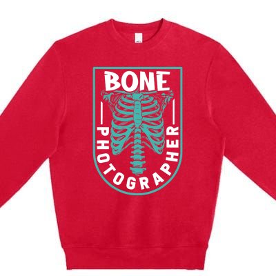 Bone Photographer - Funny Radiology Technician XRay Premium Crewneck Sweatshirt