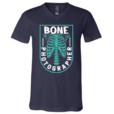 Bone Photographer - Funny Radiology Technician XRay V-Neck T-Shirt