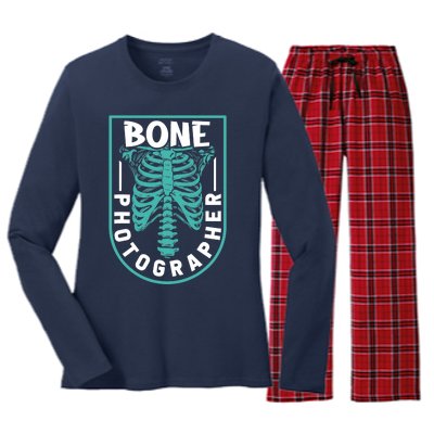 Bone Photographer - Funny Radiology Technician XRay Women's Long Sleeve Flannel Pajama Set 