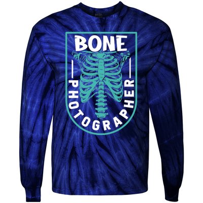 Bone Photographer - Funny Radiology Technician XRay Tie-Dye Long Sleeve Shirt