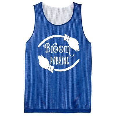 Broom Parking Funny Witches Scary Creepy Spooky Halloween Cool Gift Mesh Reversible Basketball Jersey Tank