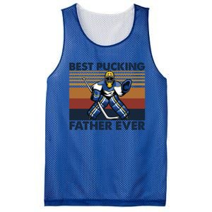 Best Pucking Father Ever Funny Hockey Dad Saying Gift Mesh Reversible Basketball Jersey Tank