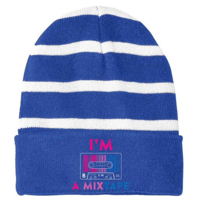 Bisexual Pride Flag Mixtape Women Gay Lesbian Lgbt Striped Beanie with Solid Band