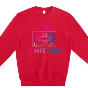 Bisexual Pride Flag Mixtape Women Gay Lesbian Lgbt Premium Crewneck Sweatshirt