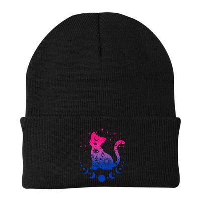 Bisexual pride flag colors astronomy cat Beanie