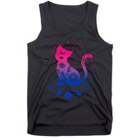 Bisexual pride flag colors astronomy cat Tank Top