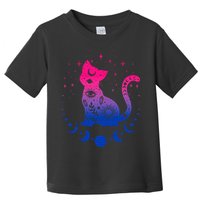 Bisexual pride flag colors astronomy cat Toddler T-Shirt