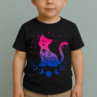 Bisexual pride flag colors astronomy cat Toddler T-Shirt