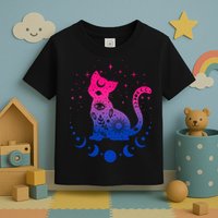 Bisexual pride flag colors astronomy cat Toddler T-Shirt