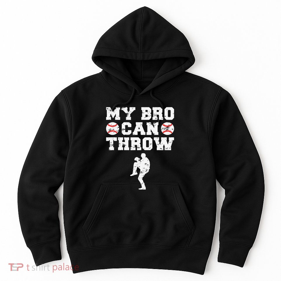 Baseball Pitcher Funny Sister Brother Hoodie