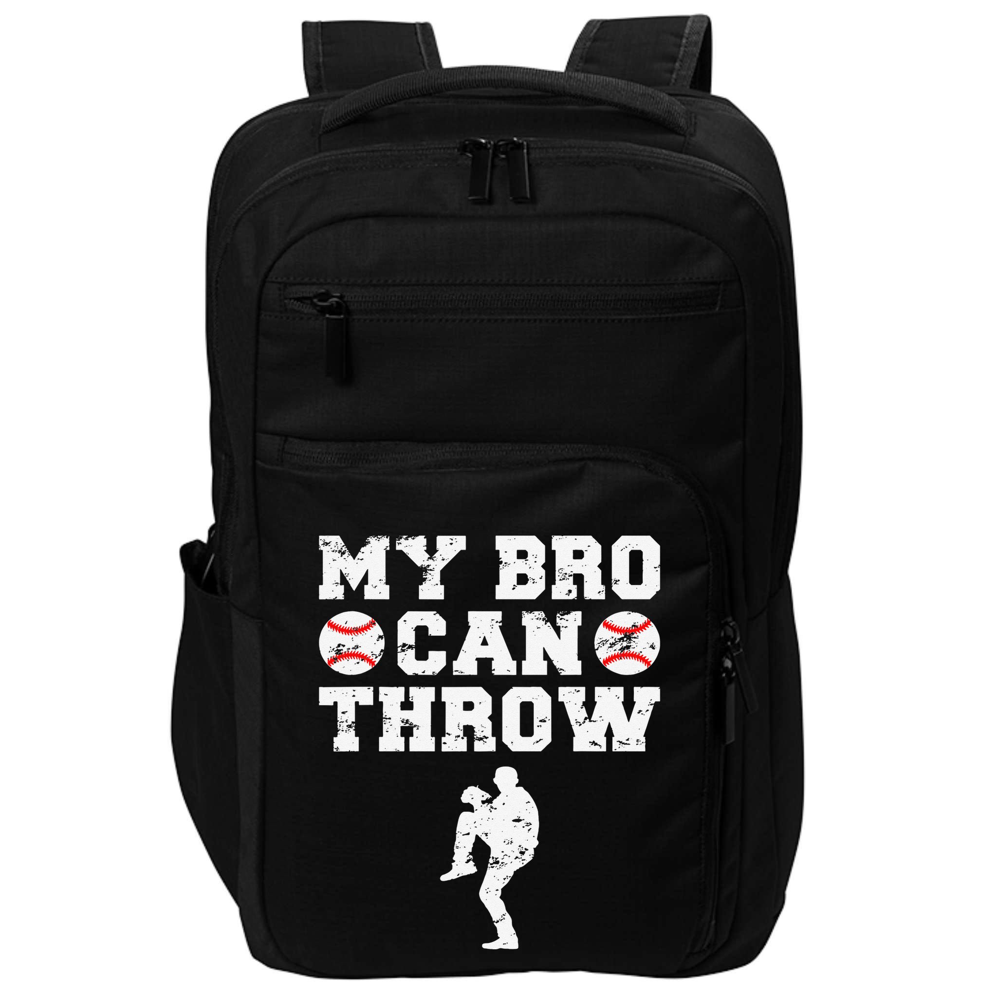Baseball Pitcher Funny Sister Brother Impact Tech Backpack