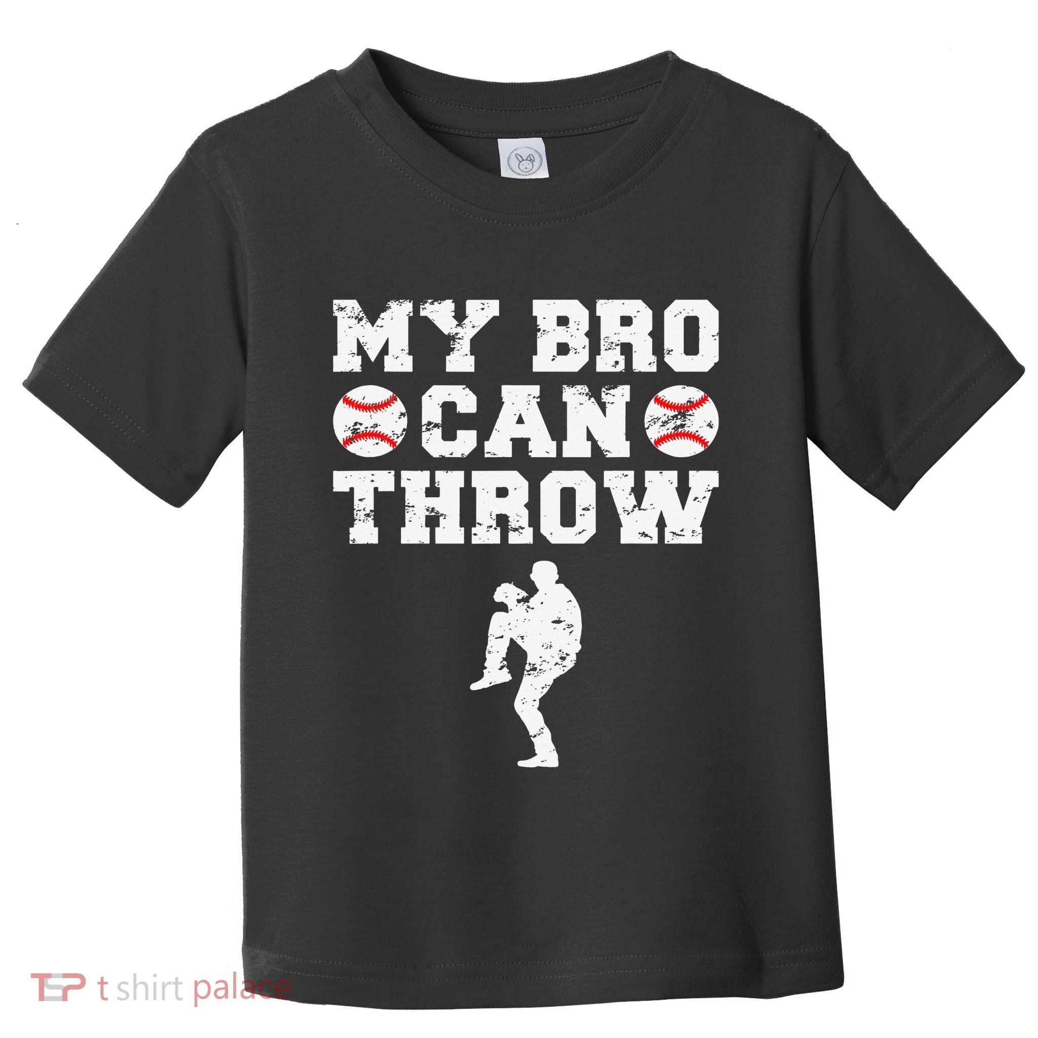 Baseball Pitcher Funny Sister Brother Toddler T-Shirt