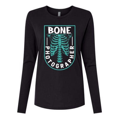 Bone Photographer Funny Radiology Technician XRay Womens Cotton Relaxed Long Sleeve T-Shirt