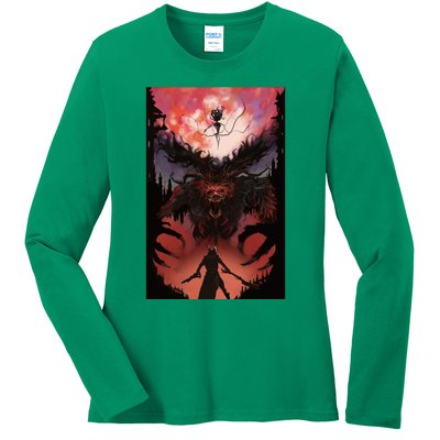 Bloodborne Poster Fan Art Ladies Long Sleeve Shirt