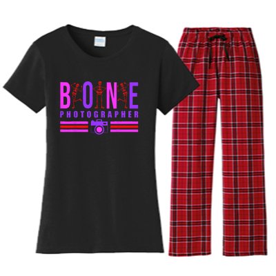 Bone Photographer Funny Skeleton XRay Tech Radiology Gift Women's Flannel Pajama Set