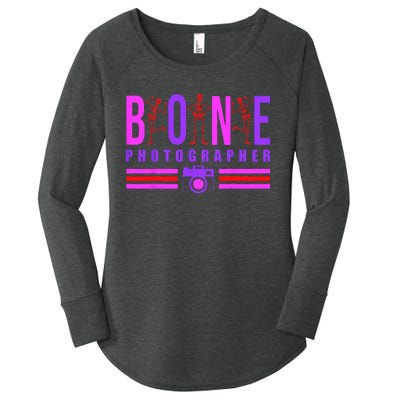 Bone Photographer Funny Skeleton XRay Tech Radiology Gift Women's Perfect Tri Tunic Long Sleeve Shirt