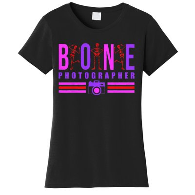 Bone Photographer Funny Skeleton XRay Tech Radiology Gift Women's T-Shirt