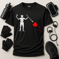 Blackbeard Pirate Flag Jolly Roger Skeleton Halloween Cooling Performance Crew T-Shirt