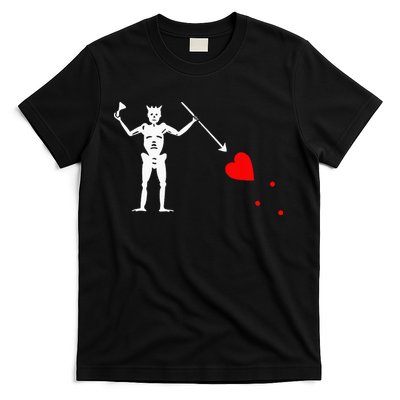 Blackbeard Pirate Flag Jolly Roger Skeleton Halloween T-Shirt