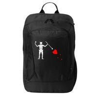 Blackbeard Pirate Flag Jolly Roger Skeleton Halloween City Backpack
