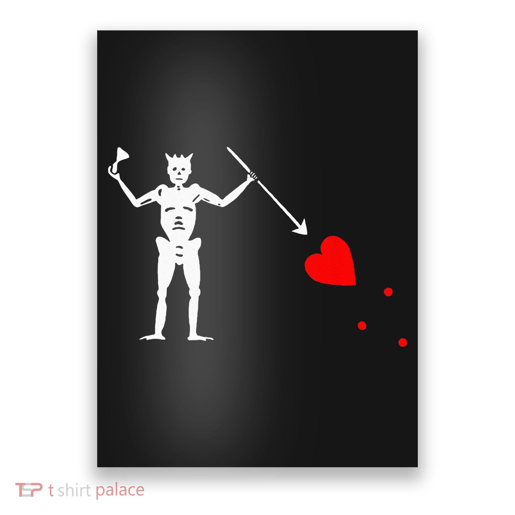 Blackbeard Pirate Flag Jolly Roger Skeleton Halloween Poster
