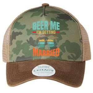 Bachelor Party Fiance Engagement For Groom Retro Beer Legacy Tie Dye Trucker Hat