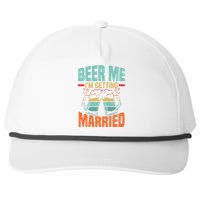 Bachelor Party Fiance Engagement For Groom Retro Beer Snapback Five-Panel Rope Hat