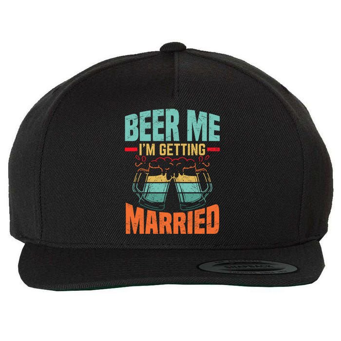 Bachelor Party Fiance Engagement For Groom Retro Beer Wool Snapback Cap