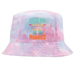 Bachelor Party Fiance Engagement For Groom Retro Beer Tie-Dyed Bucket Hat