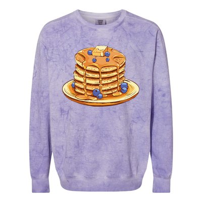 Blueberry Pancake Food Breakfast Sweets Colorblast Crewneck Sweatshirt