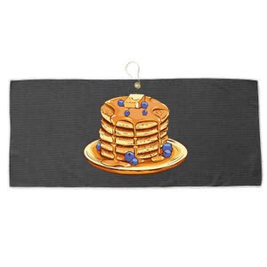 Blueberry Pancake Food Breakfast Sweets Large Microfiber Waffle Golf Towel