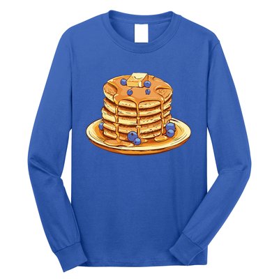 Blueberry Pancake Food Breakfast Sweets Long Sleeve Shirt