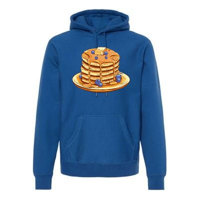 Blueberry Pancake Food Breakfast Sweets Premium Hoodie