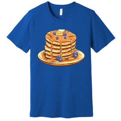 Blueberry Pancake Food Breakfast Sweets Premium T-Shirt