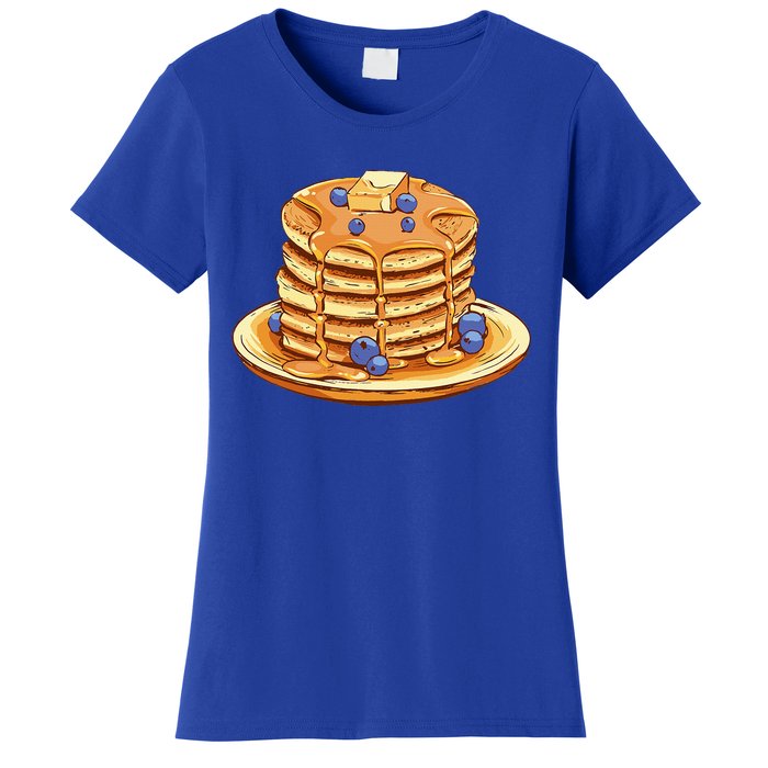 Blueberry Pancake Food Breakfast Sweets Women's T-Shirt