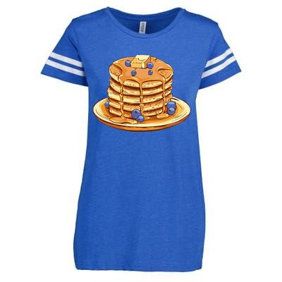 Blueberry Pancake Food Breakfast Sweets Enza Ladies Jersey Football T-Shirt