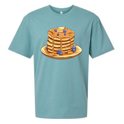 Blueberry Pancake Food Breakfast Sweets Sueded Cloud Jersey T-Shirt