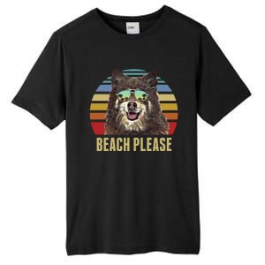 Beach Please Finnish Spitz Dog Funny Summer Gift Tall Fusion ChromaSoft Performance T-Shirt