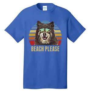 Beach Please Finnish Spitz Dog Funny Summer Gift Tall T-Shirt