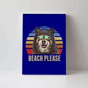 Beach Please Finnish Spitz Dog Funny Summer Gift Canvas