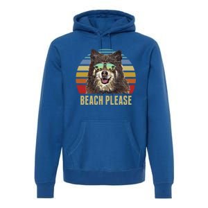 Beach Please Finnish Spitz Dog Funny Summer Gift Premium Hoodie