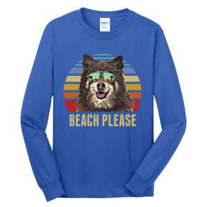 Beach Please Finnish Spitz Dog Funny Summer Gift Tall Long Sleeve T-Shirt