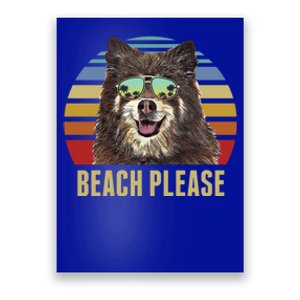 Beach Please Finnish Spitz Dog Funny Summer Gift Poster