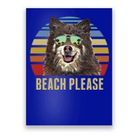 Beach Please Finnish Spitz Dog Funny Summer Gift Poster