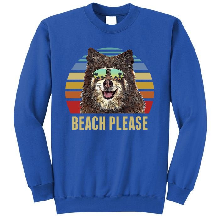 Beach Please Finnish Spitz Dog Funny Summer Gift Tall Sweatshirt